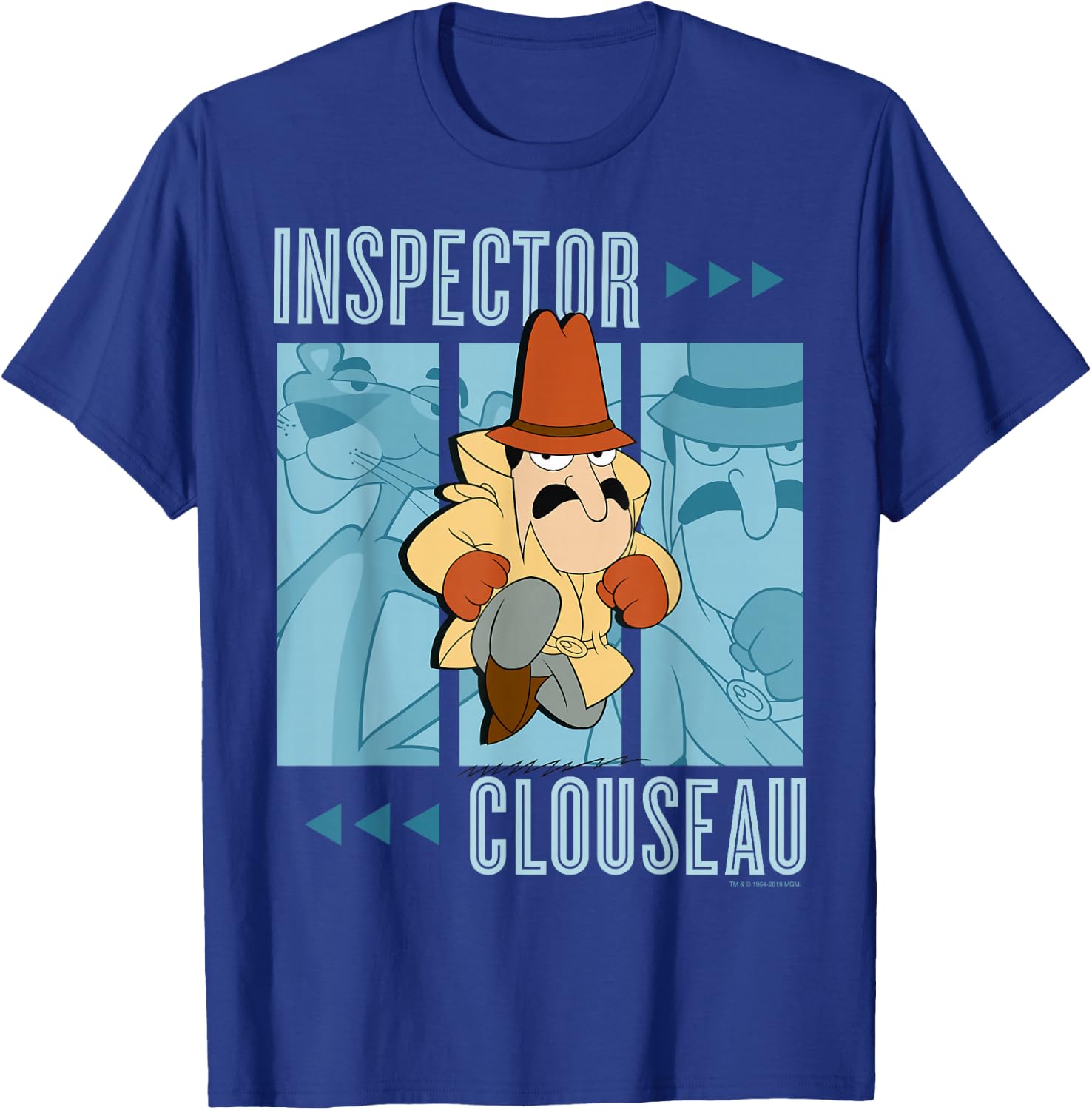 Pink Panther Inspector Clouseau Trio Panels T-Shirt - T-Shirt | Royal