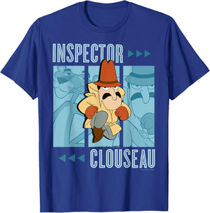 Pink Panther Inspector Clouseau Trio Panels T-Shirt - T-Shirt | Royal