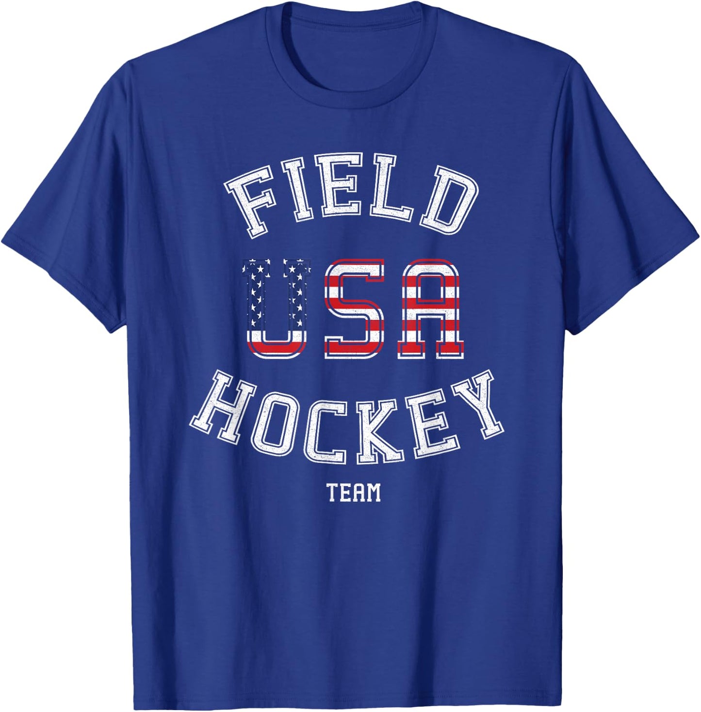 American Flag USA Field Hockey Player Gift Kids Men T-Shirt - T-Shirt | Royal