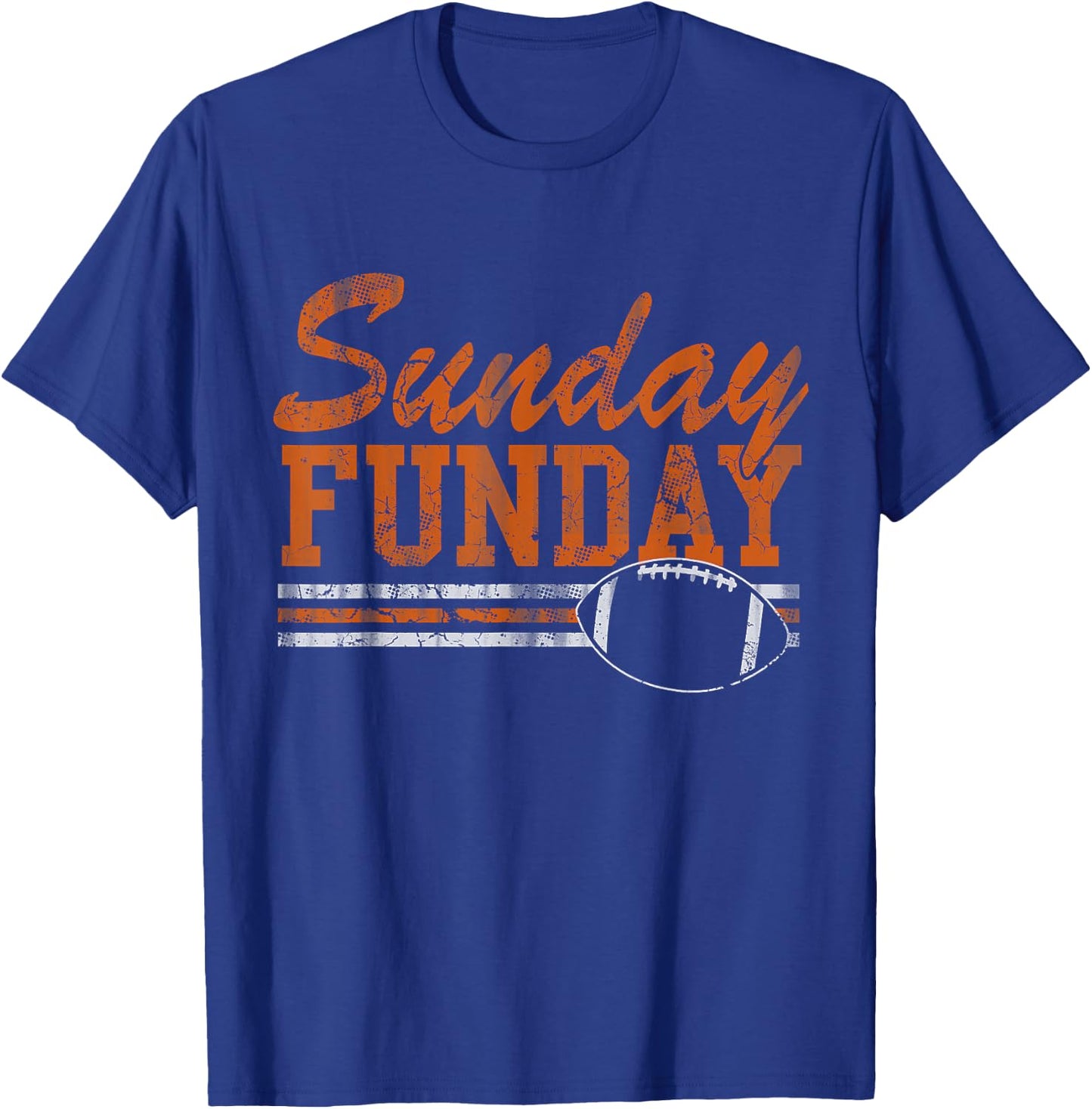 Retro Sunday Funday Football Fan Men Women Kids T-Shirt - T-Shirt | Royal