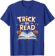 Trick Or Read Funny Reading Book Halloween Pun T-Shirt - T-Shirt | Royal