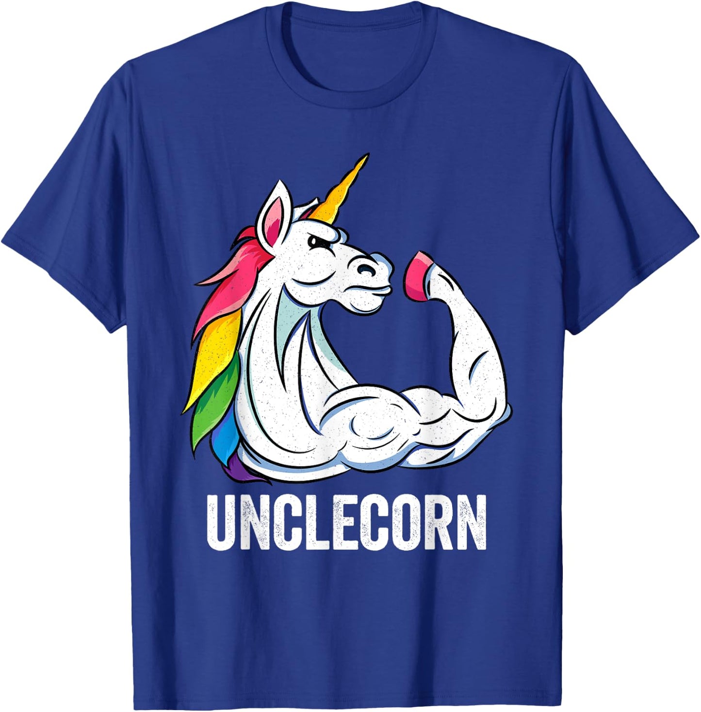 Cute Unicorn Uncle Girl Birthday Party Apparel UncleCorn T-Shirt - T-Shirt | Royal