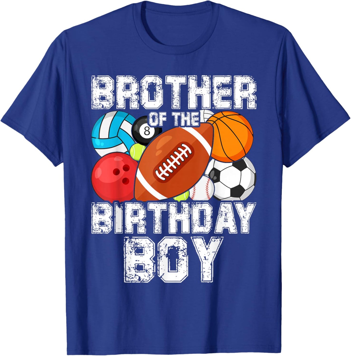 Brother Of The Birthday Boy Sports Matching Family T-Shirt - T-Shirt | Royal