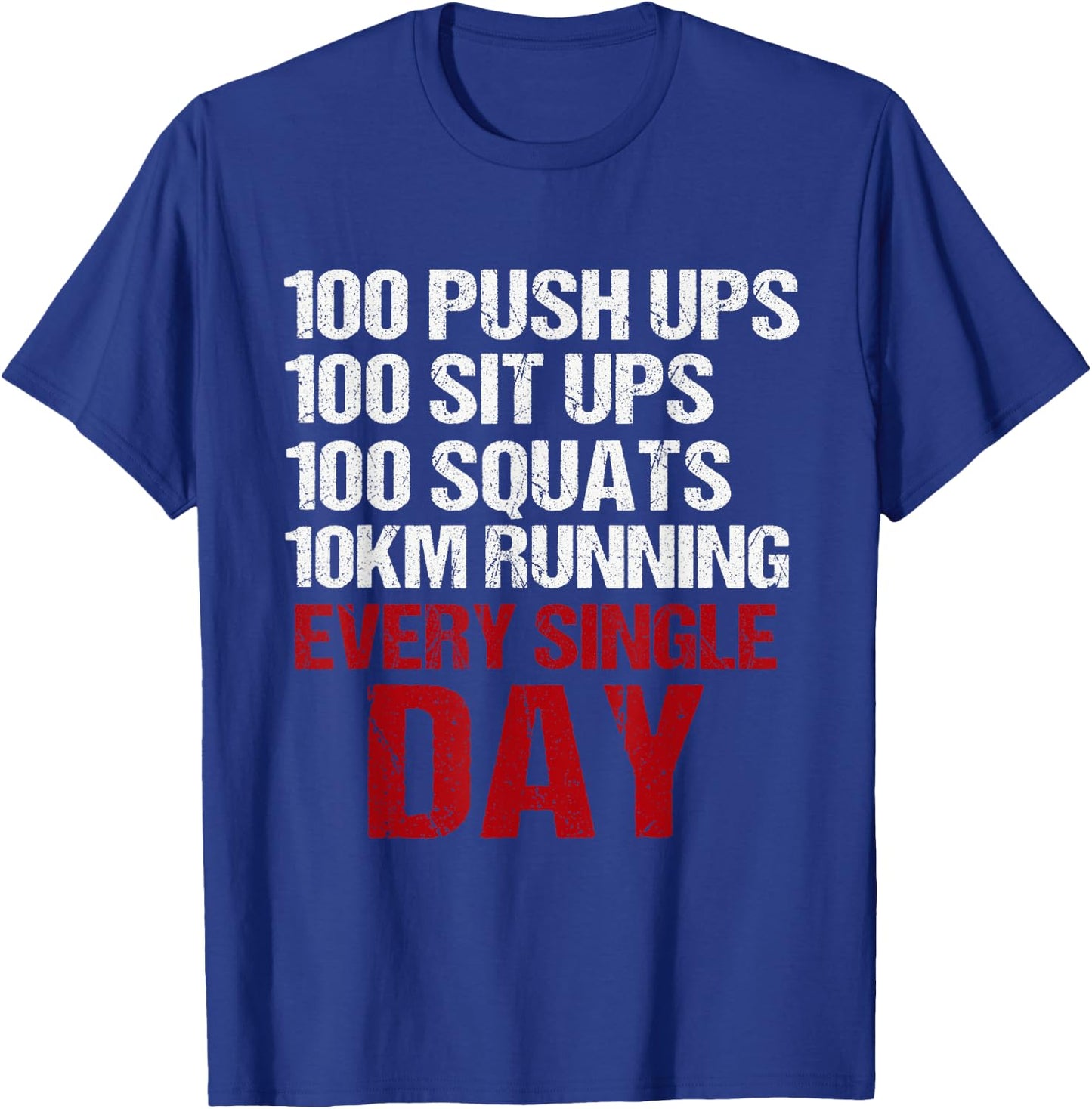 Push Ups Sit Ups Squats Running Bodybuilding Power gift T-Shirt - T-Shirt | Royal