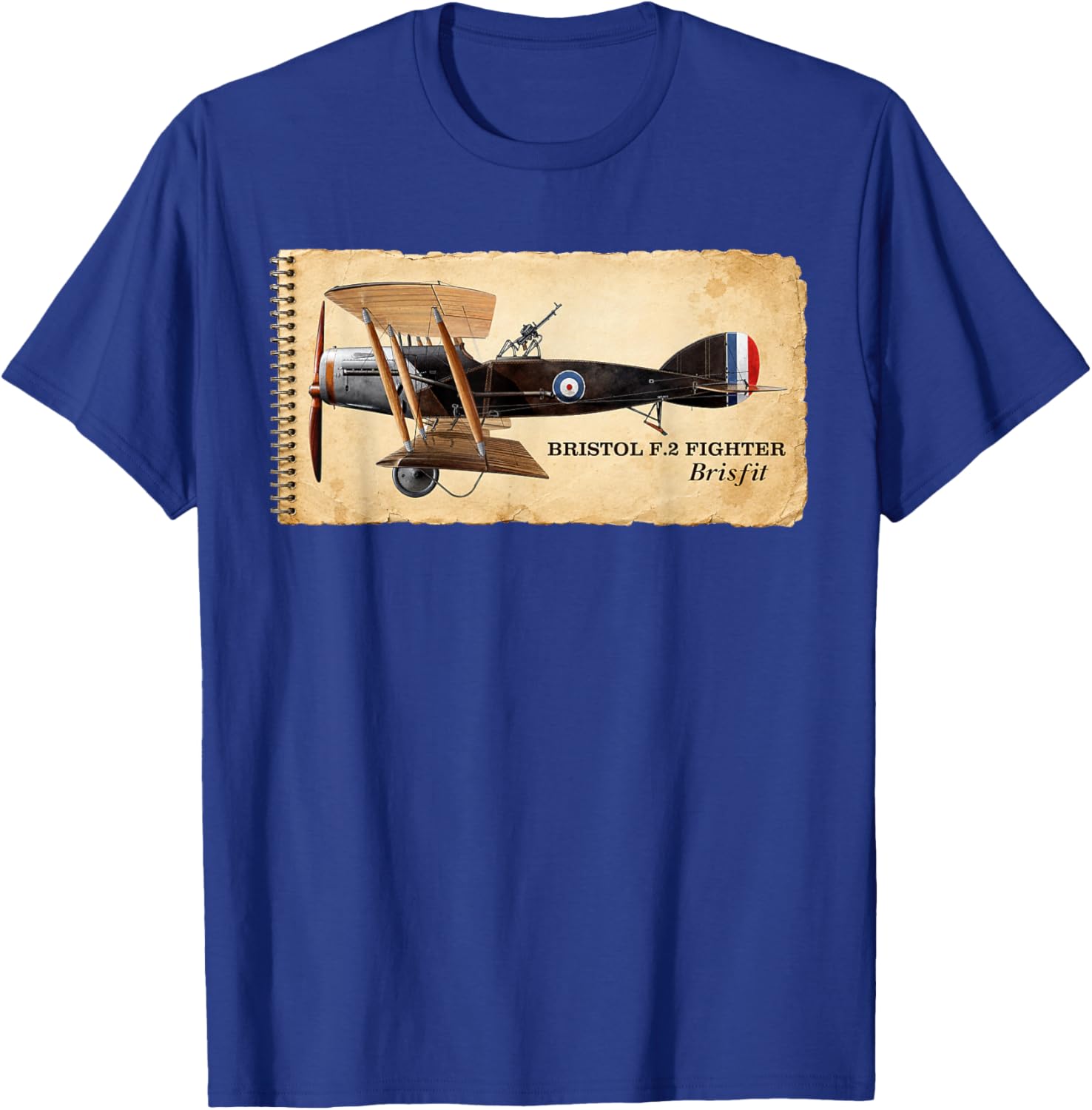 Bristol F.2 Fighter Brisfit WWI British Biplane Aircraft T-Shirt - T-Shirt | Royal