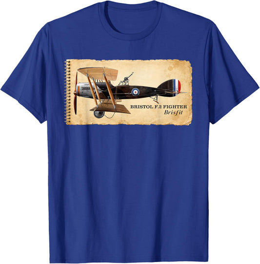 Bristol F.2 Fighter Brisfit WWI British Biplane Aircraft T-Shirt - T-Shirt | Royal