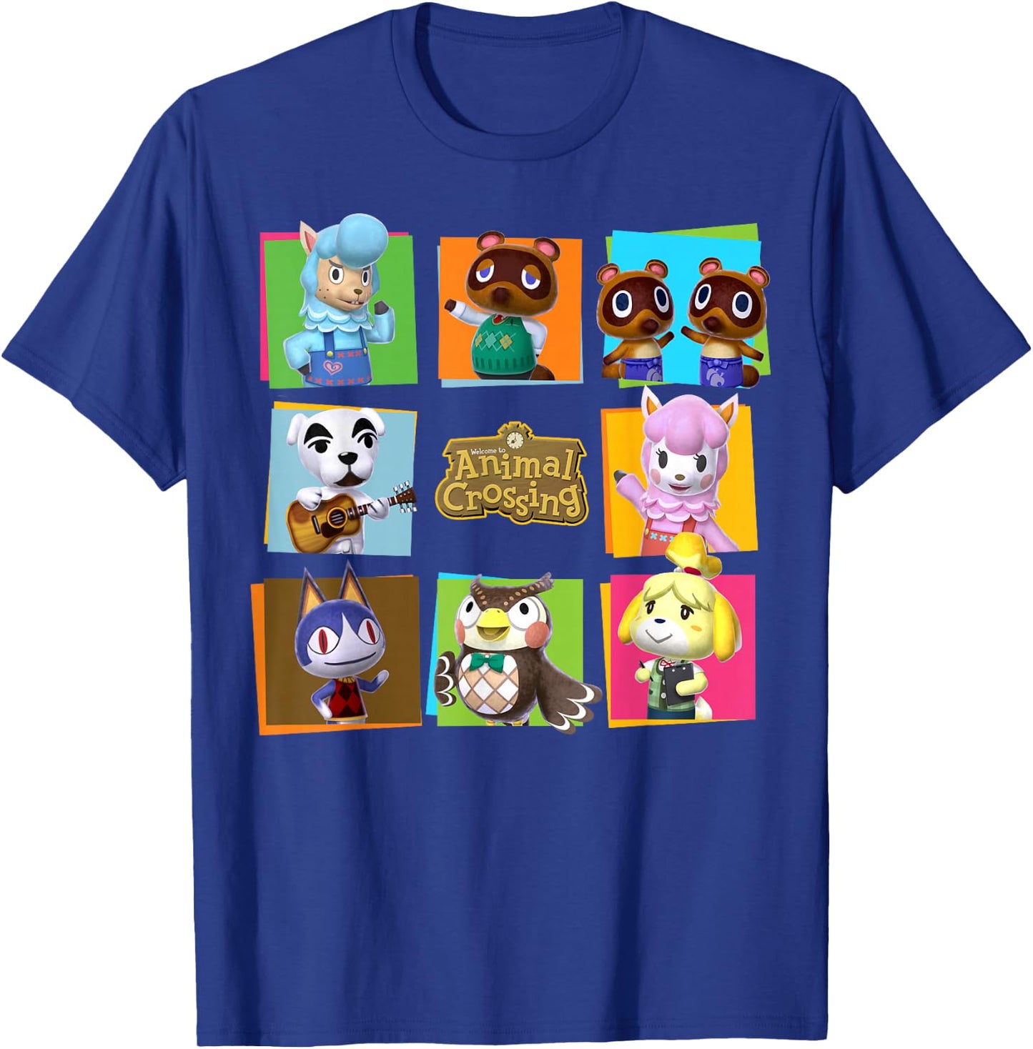 Animal Crossing Group Shot Panels T-Shirt - T-Shirt | Royal