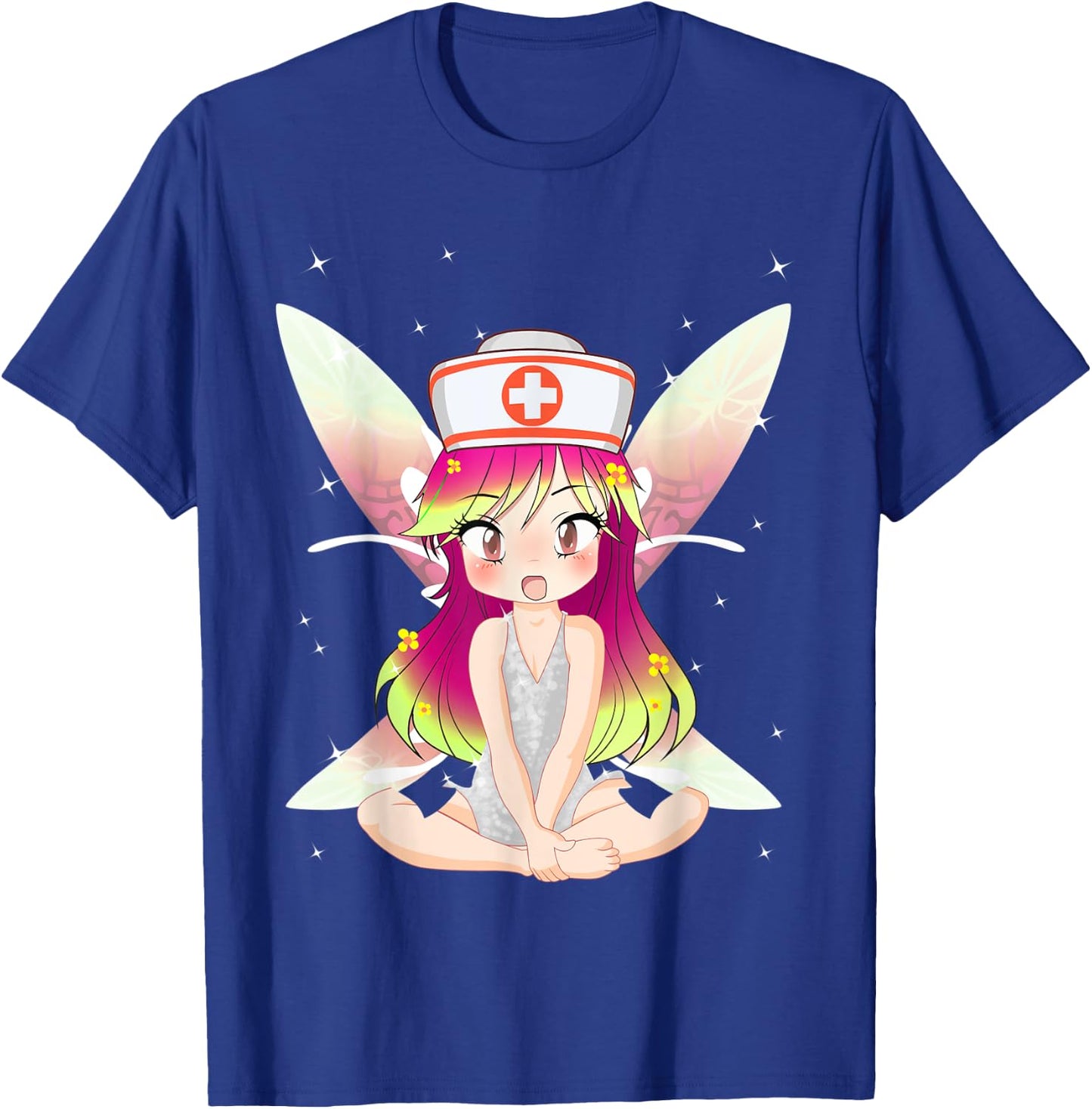 Anime Pixie Fairy Nurse Appreciation International Nurse Day T-Shirt - T-Shirt | Royal