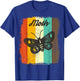 Moth Retro 70s Vintage Insect Lover Art T-Shirt - T-Shirt | Royal