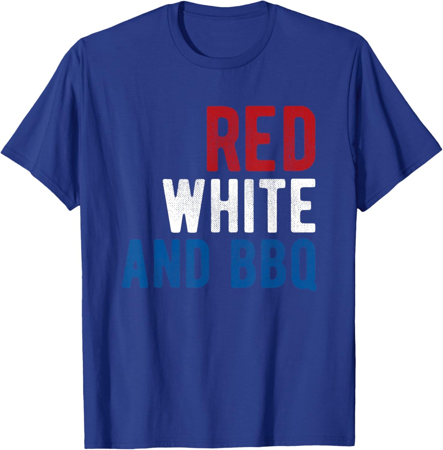 4th of July Grilling Cookout Red White and BBQ Meat Smoke T-Shirt - T-Shirt | Royal