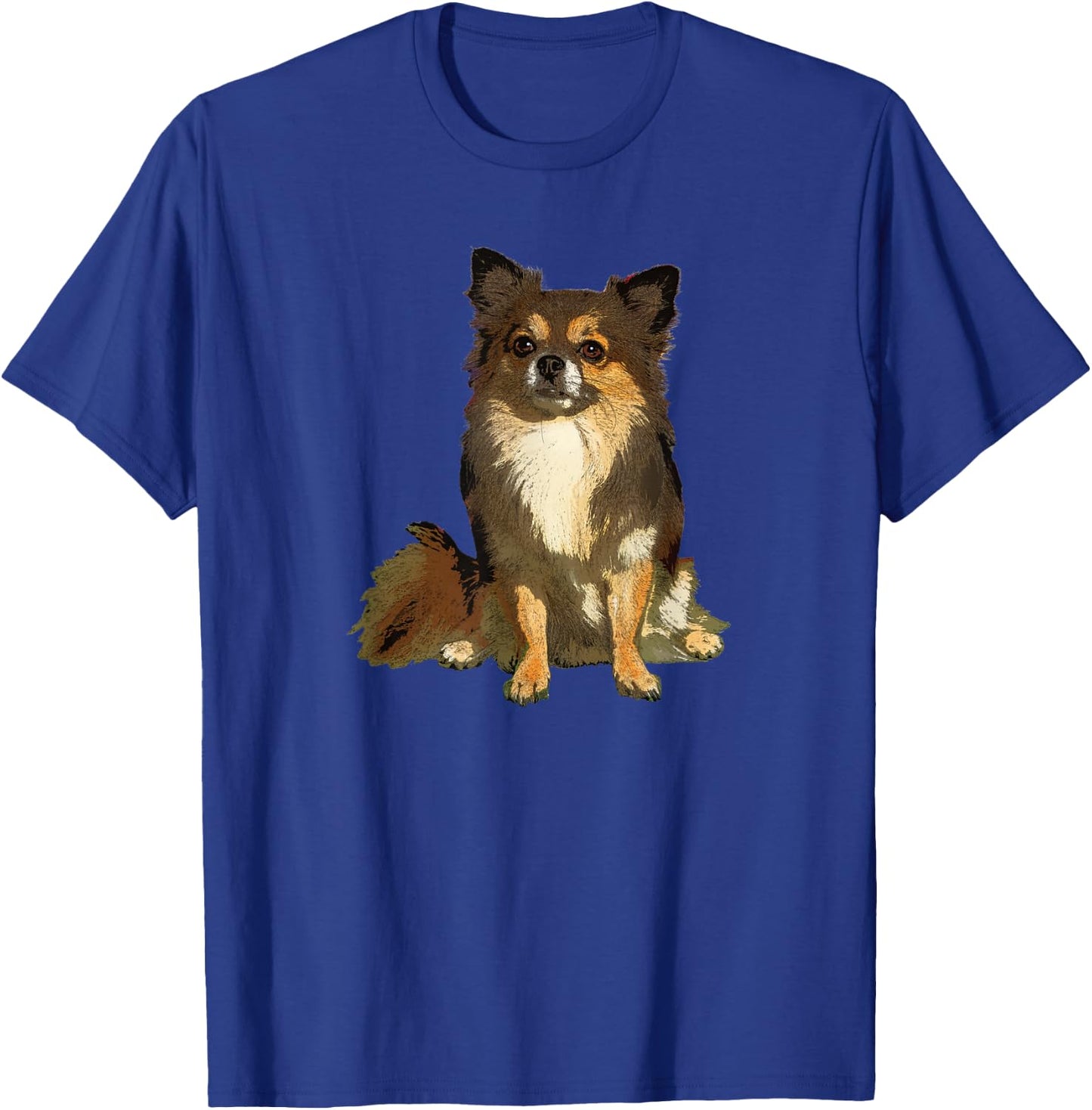 Long Haired Chihuahua Cute Cartoon Graphic Dog Lover Gifts Men Women Kids T-Shirt - T-Shirt | Royal
