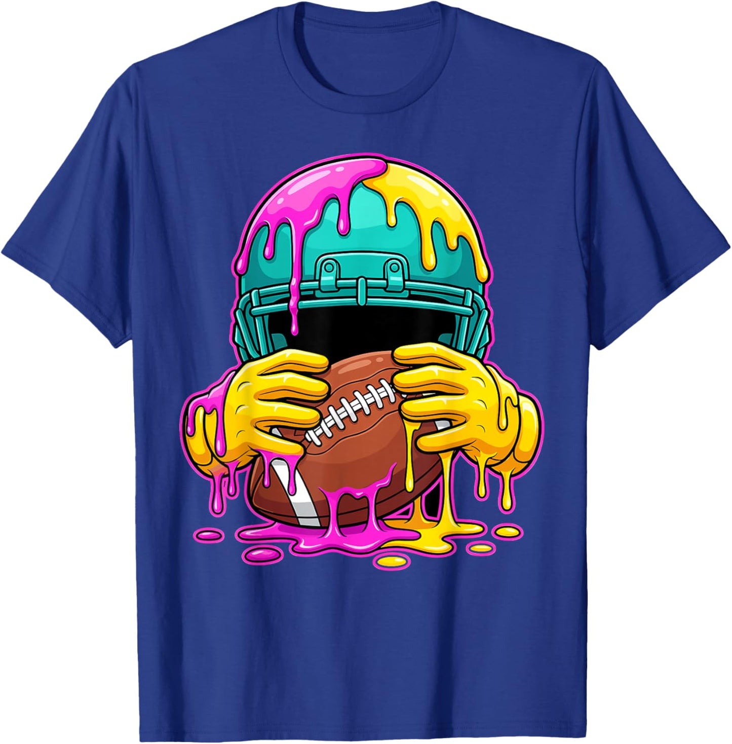 Funny Football Drip Boys Ice Cream Respect Street Style T-Shirt - T-Shirt | Royal