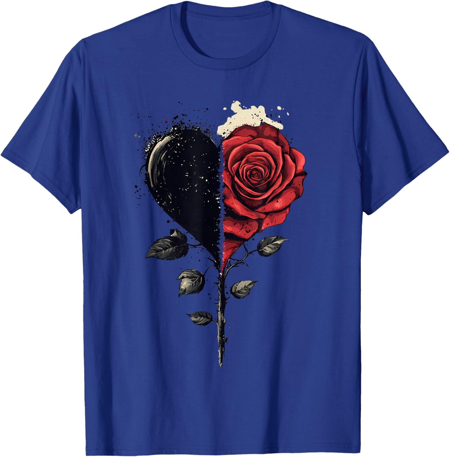 Red Rose Heart Flower Botanist Garden Gardening Flower Rose T-Shirt - T-Shirt | Royal