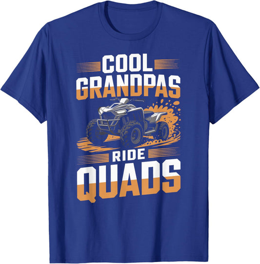 Funny Quad Bike ATV Father's Day Cool Grandpas Ride Quads T-Shirt - T-Shirt | Royal