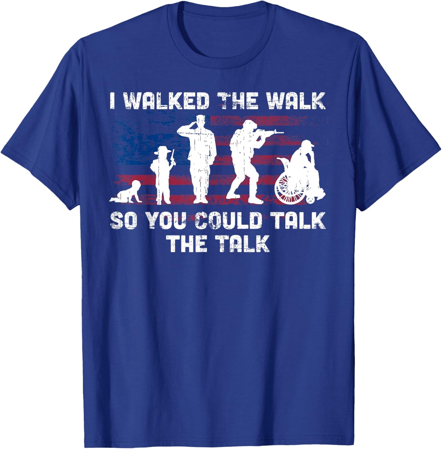 Veteran gifts, I Walked The Walk, disabled veteran T-Shirt - T-Shirt | Royal