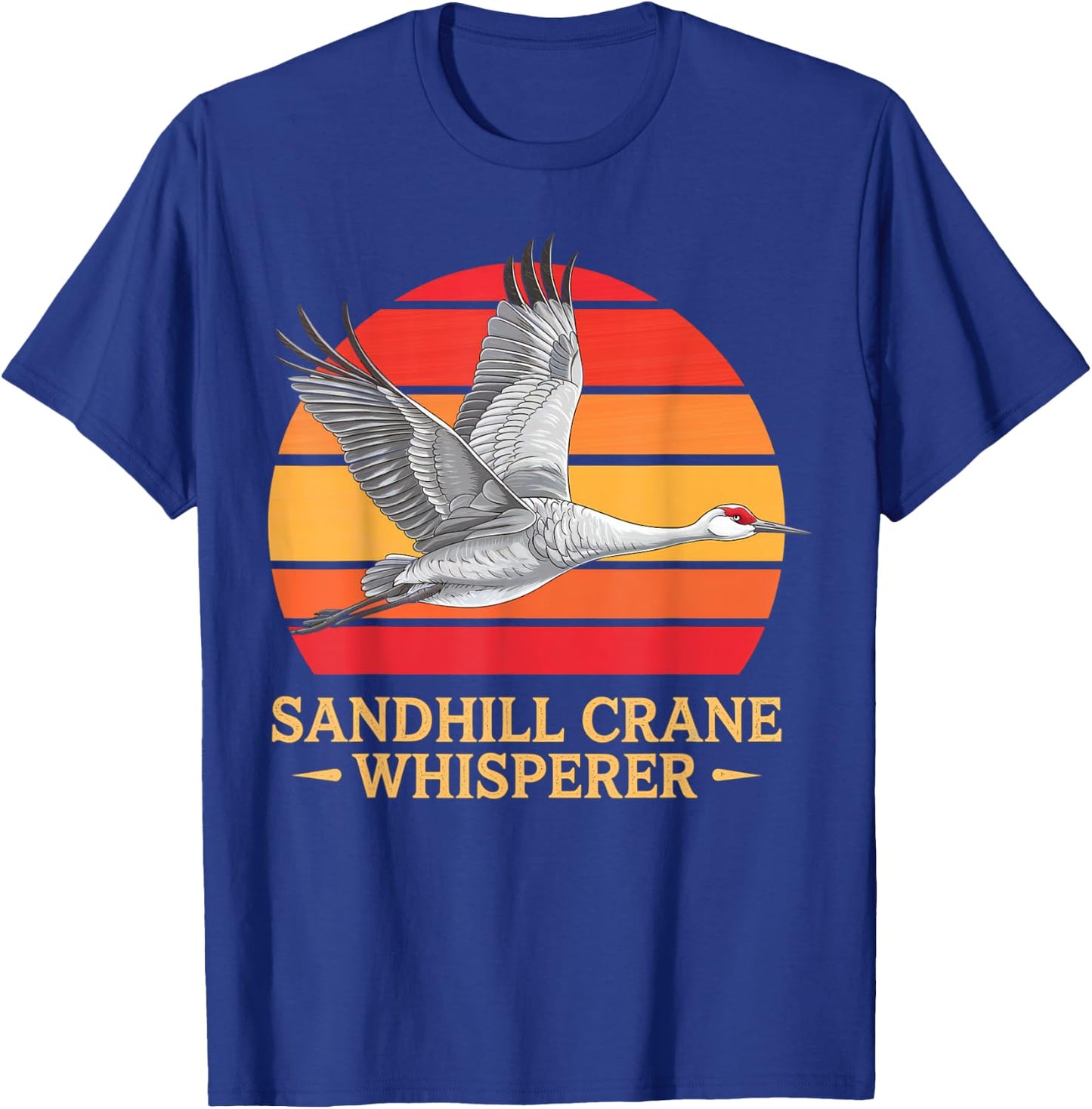 Sandhill Crane – Majestic Bird Lover Design T-Shirt - T-Shirt | Royal