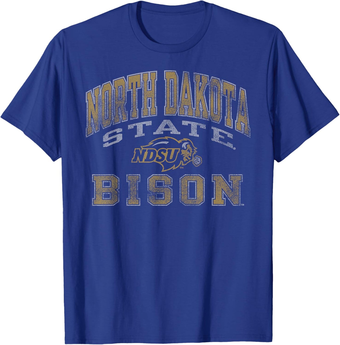 North Dakota State Bison Vintage Worn Green T-Shirt - T-Shirt | Royal