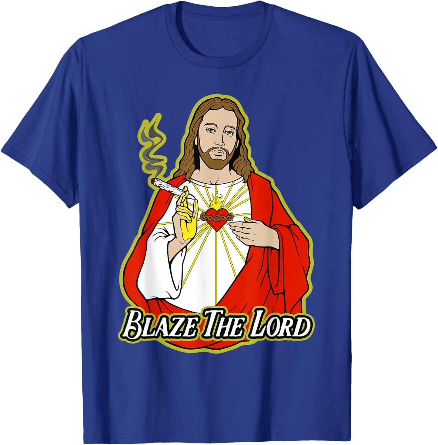 Marijuana Lord Jesus 420 Getting High T-Shirt - T-Shirt | Royal