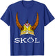 Nordic Viking Warrior Norwegian Northman Gifts Skol Viking Helmet Nordic Horned Helmet Norse Mythology Adult Black Medium T-Shirt - T-Shirt | Royal