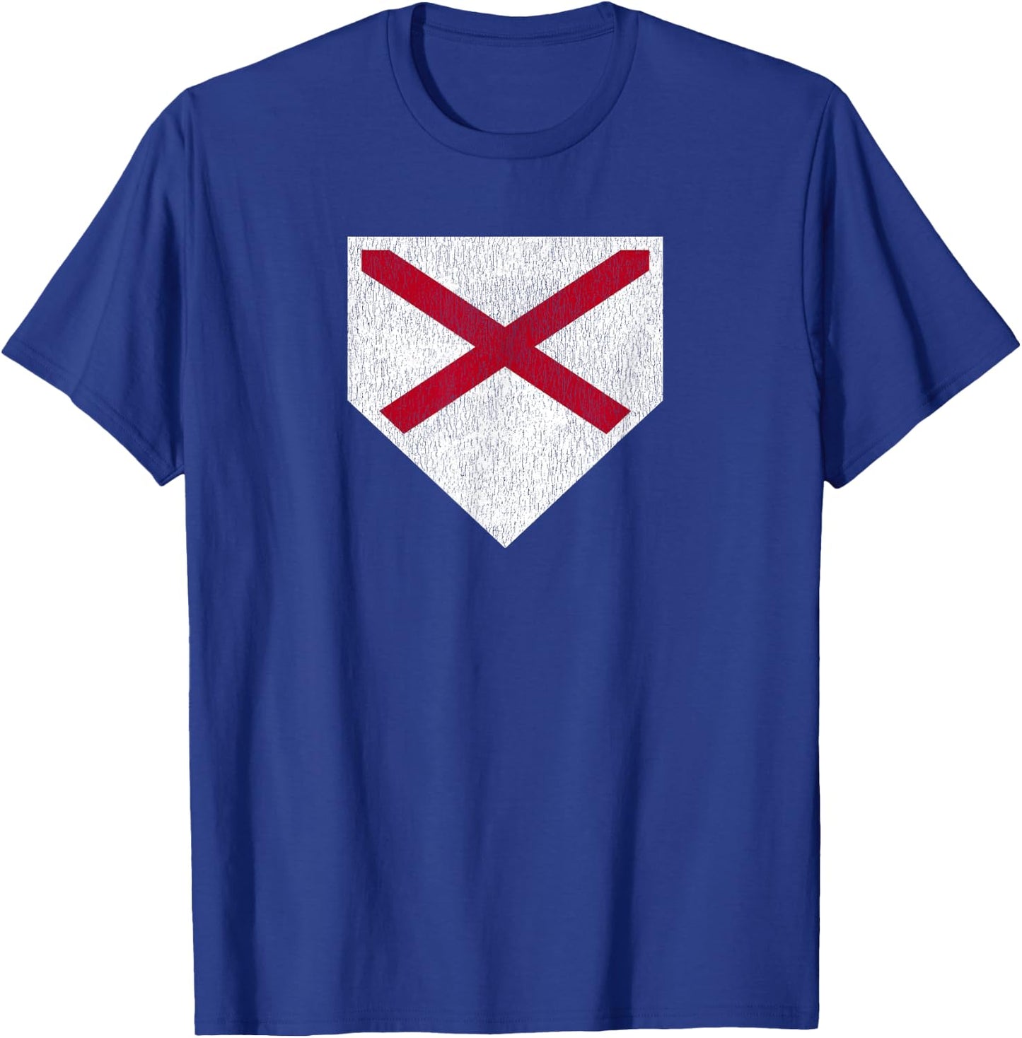 Vintage Baseball Home Plate With Alabama State Flag T-Shirt - T-Shirt | Royal