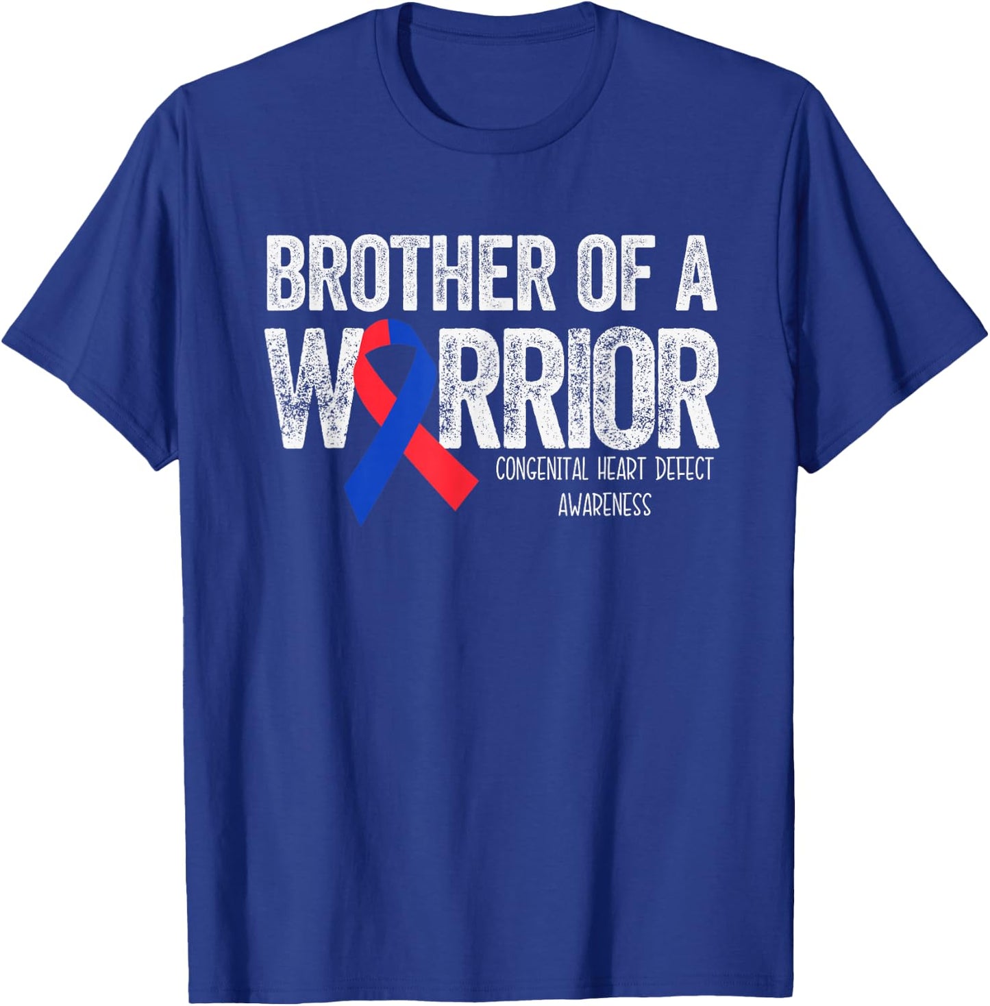 Brother of a Warrior CHD Congenital Heart Defect T-Shirt - T-Shirt | Royal