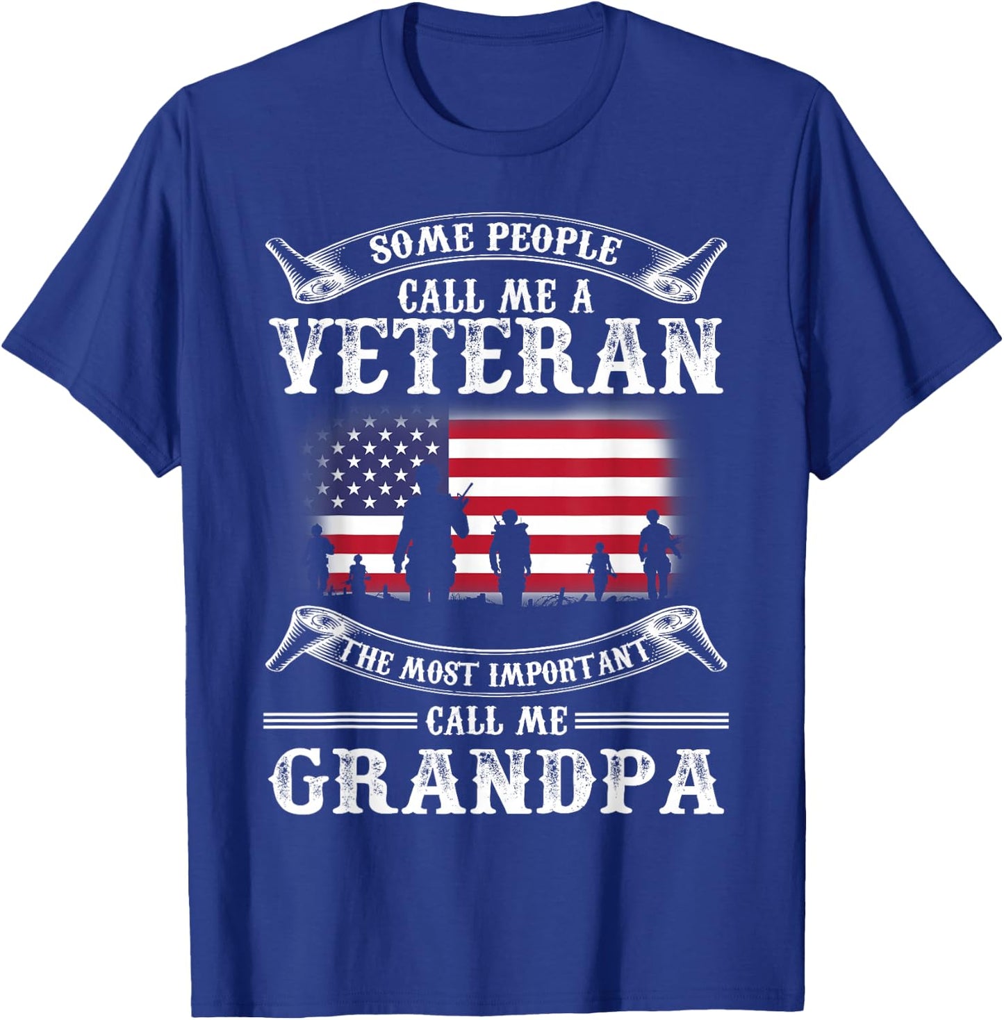 Proud Army Veteran Grandpa Fathers Day 2021 Shirt Gifts T-Shirt - T-Shirt | Royal