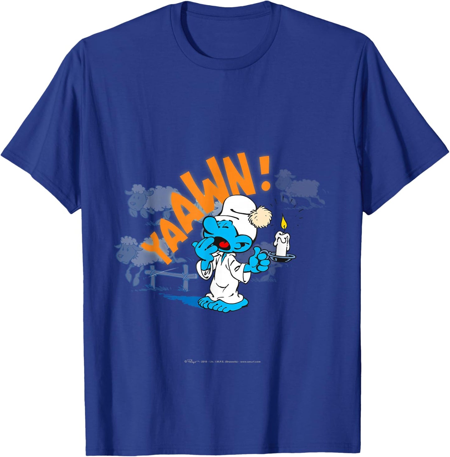 Sleepy Smurf T-Shirt - T-Shirt | Royal