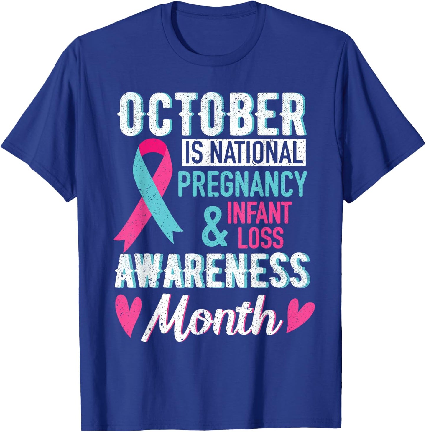 Cute October Miscarriage Awareness Infant Loss T-Shirt - T-Shirt | Royal