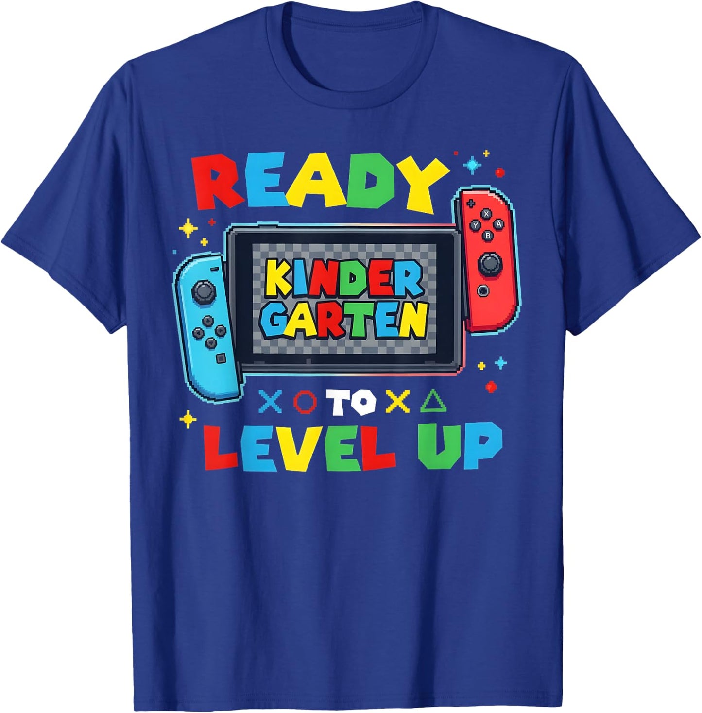 Ready to Level Up Gamer Kindergarten Boys Back to School T-Shirt - T-Shirt | Royal