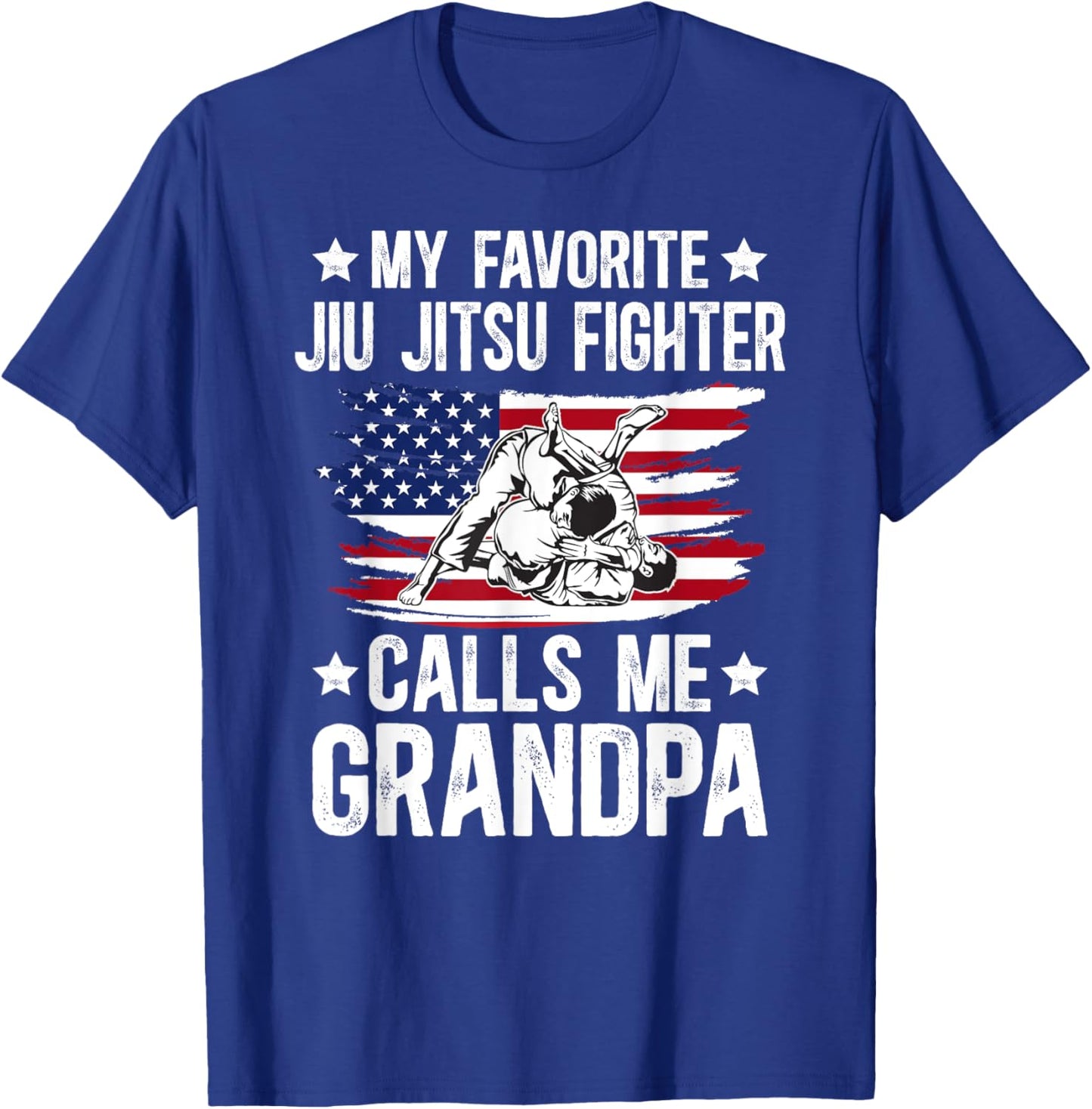 Proud Jiu-Jitsu Fighter Grandpa Brazilian Jiu-Jitsu Grandpa T-Shirt - T-Shirt | Royal