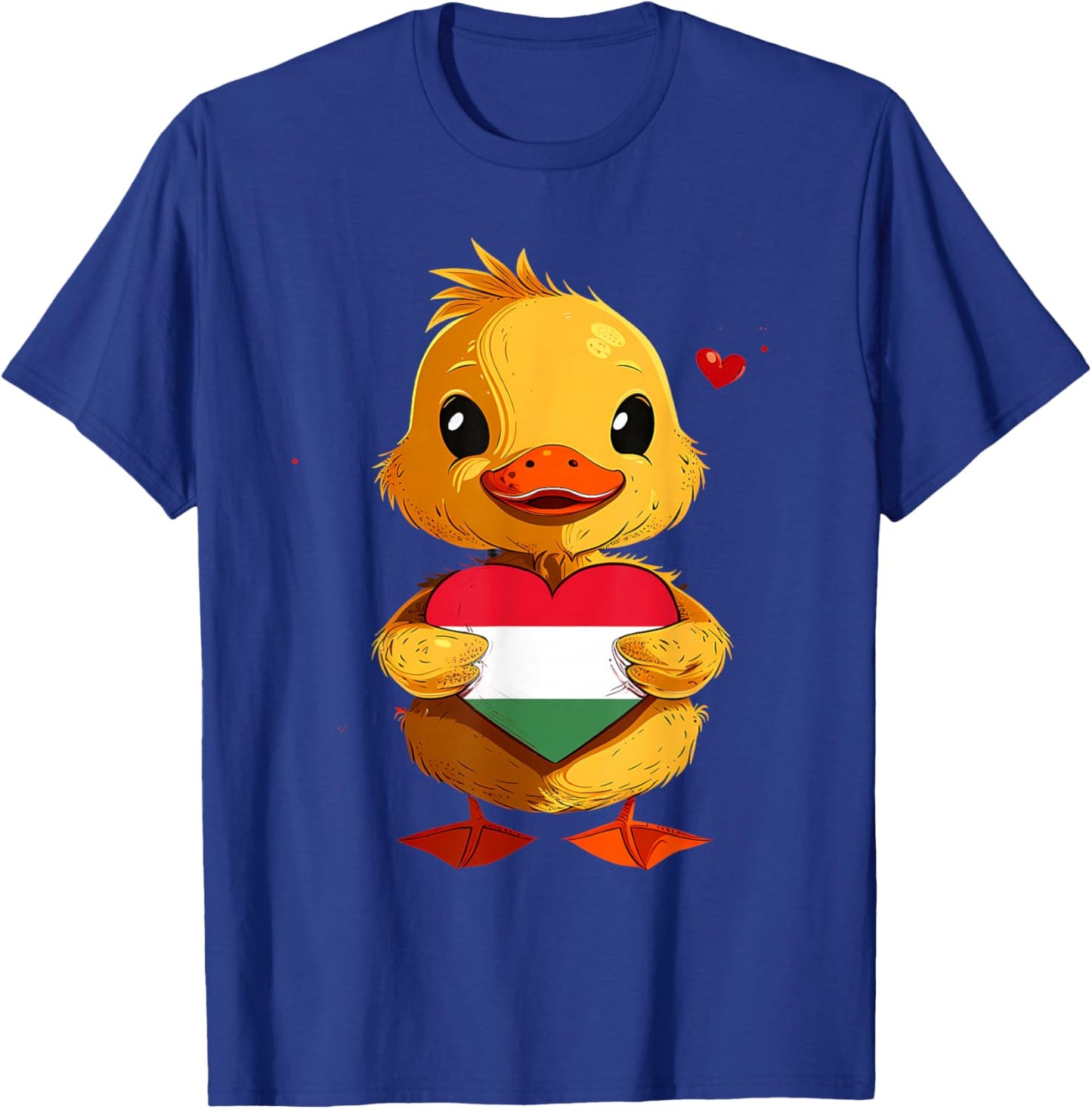 Hungarian Flag Cute Duck Heart Hungarian Pride Hungary T-Shirt - T-Shirt | Royal
