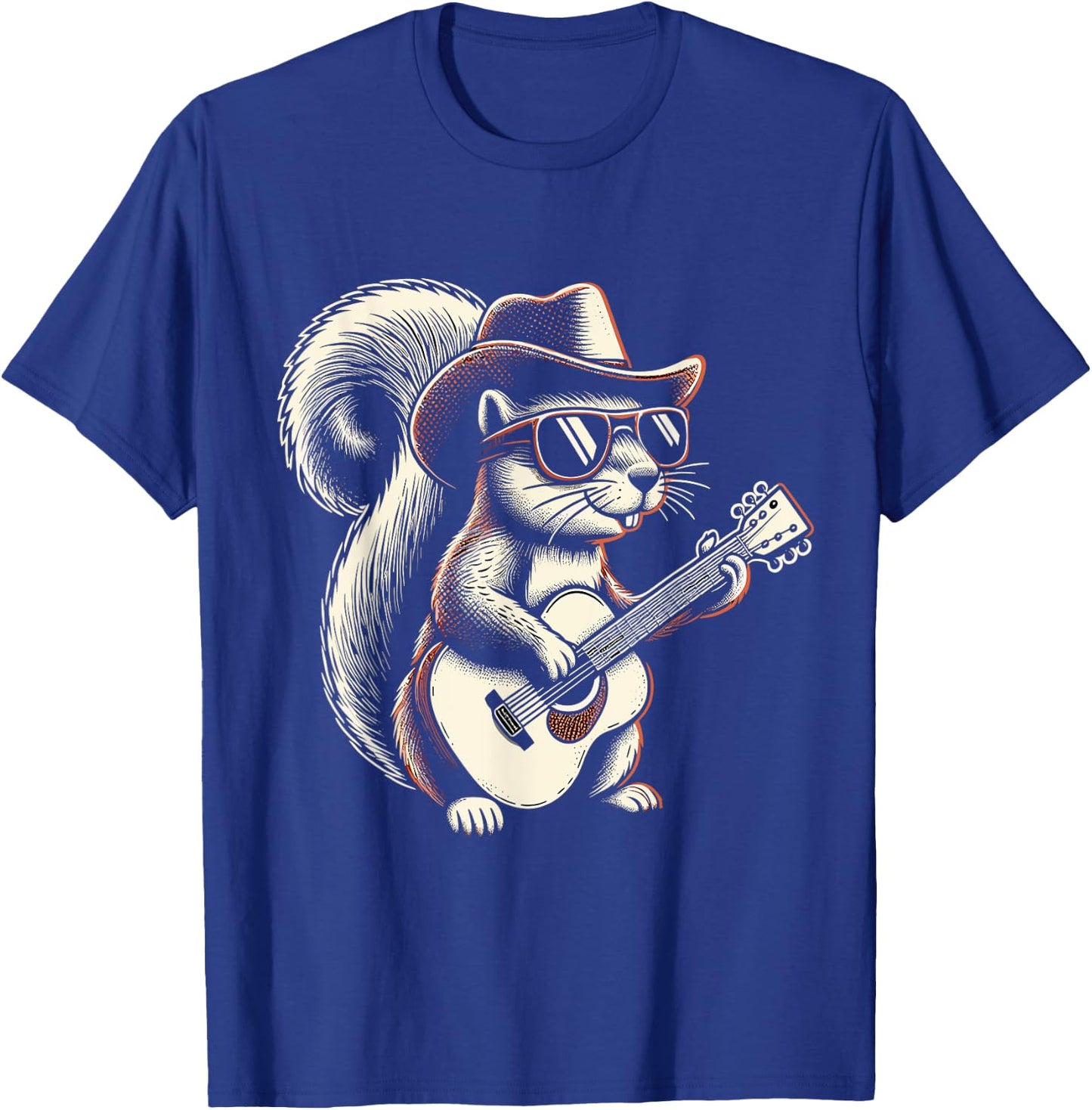 Squirrel Playing Guitar T-Shirt - T-Shirt | Royal