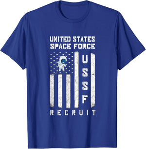 US Space Force Science Fiction Recruit Flag T-Shirt - T-Shirt | Royal