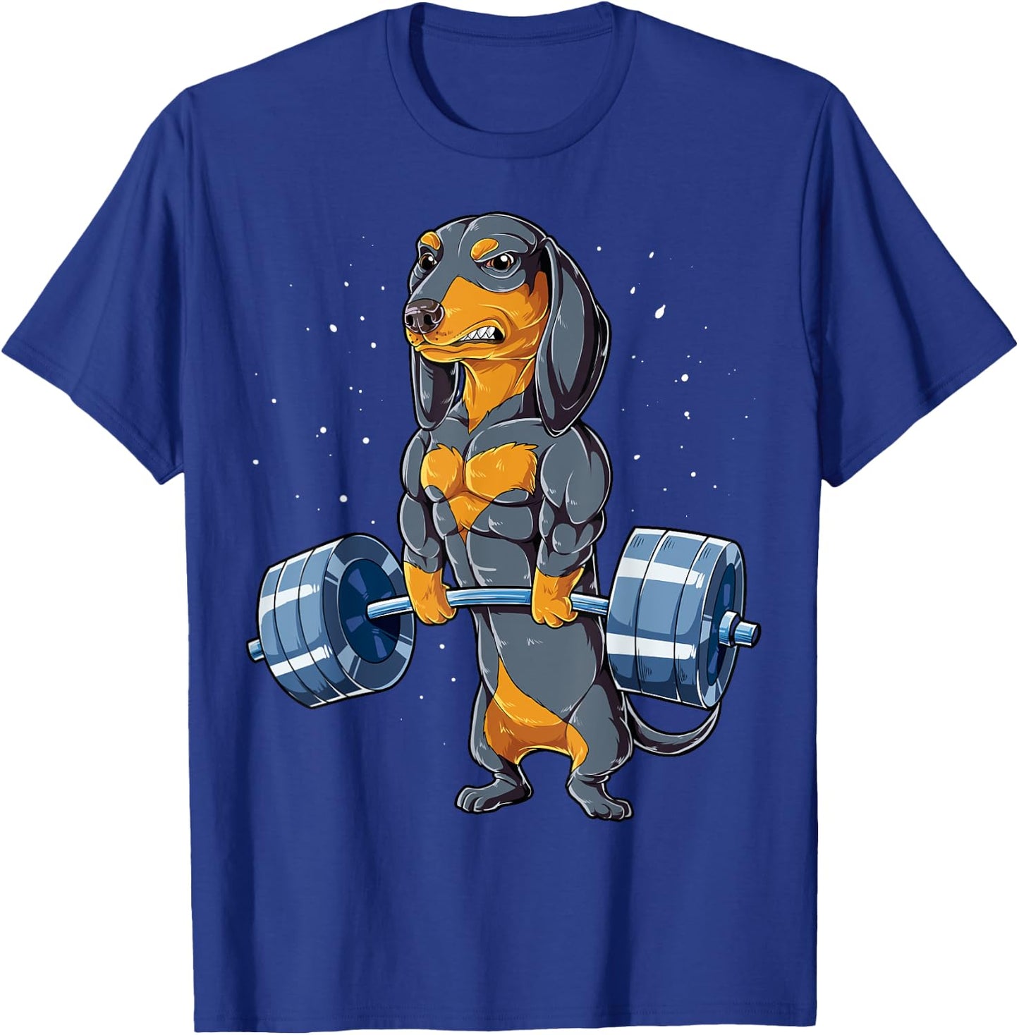 Dachshund Weightlifting Funny Deadlift Men Fitness Gym Gifts Small T-Shirt - T-Shirt | Royal
