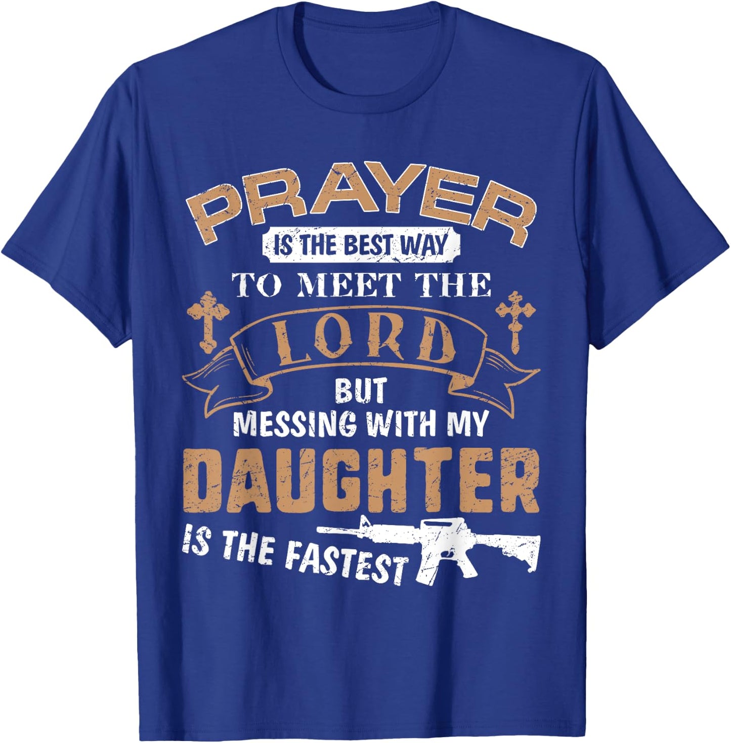 Father Day Funny For Proud Daddy Dad If You Mess My Daughter T-Shirt - T-Shirt | Royal
