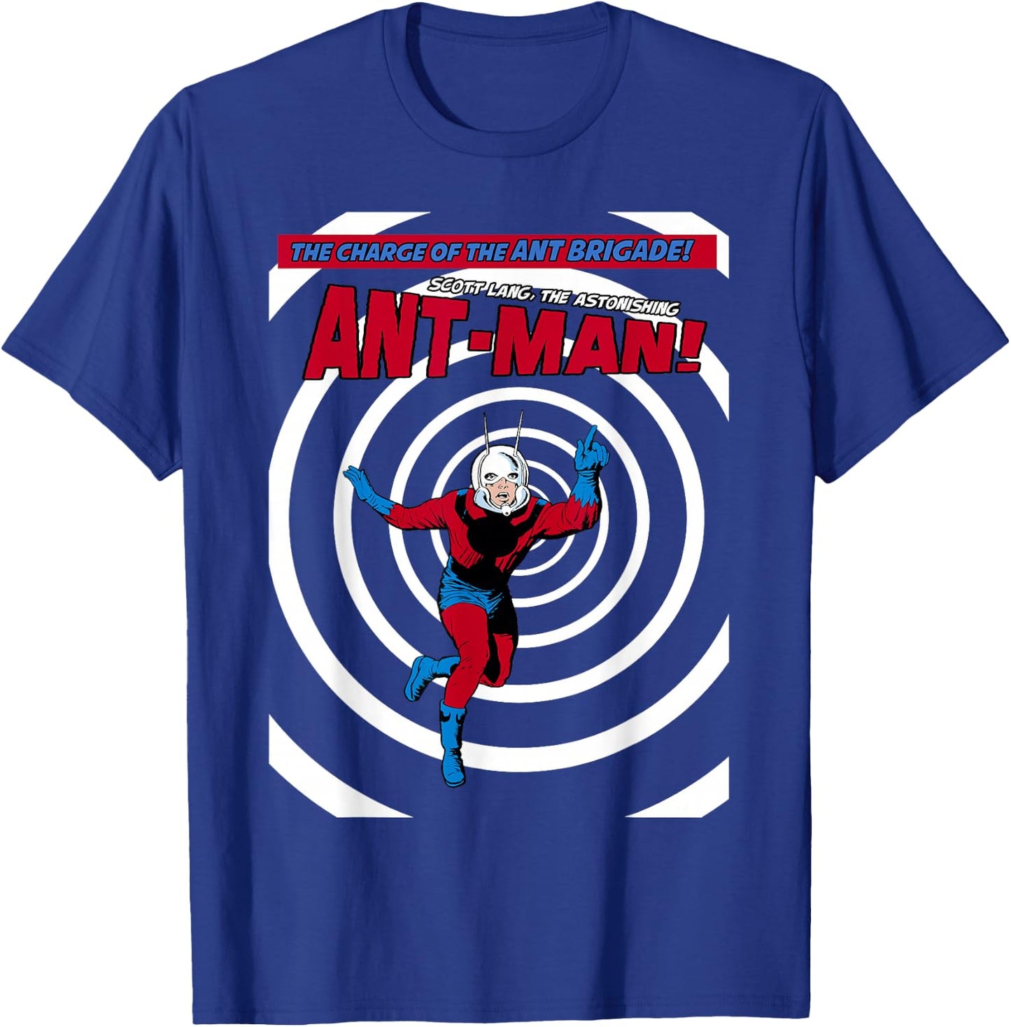 Marvel Ant-Man Classic Retro Shrink Portal Graphic T-Shirt - T-Shirt | Royal