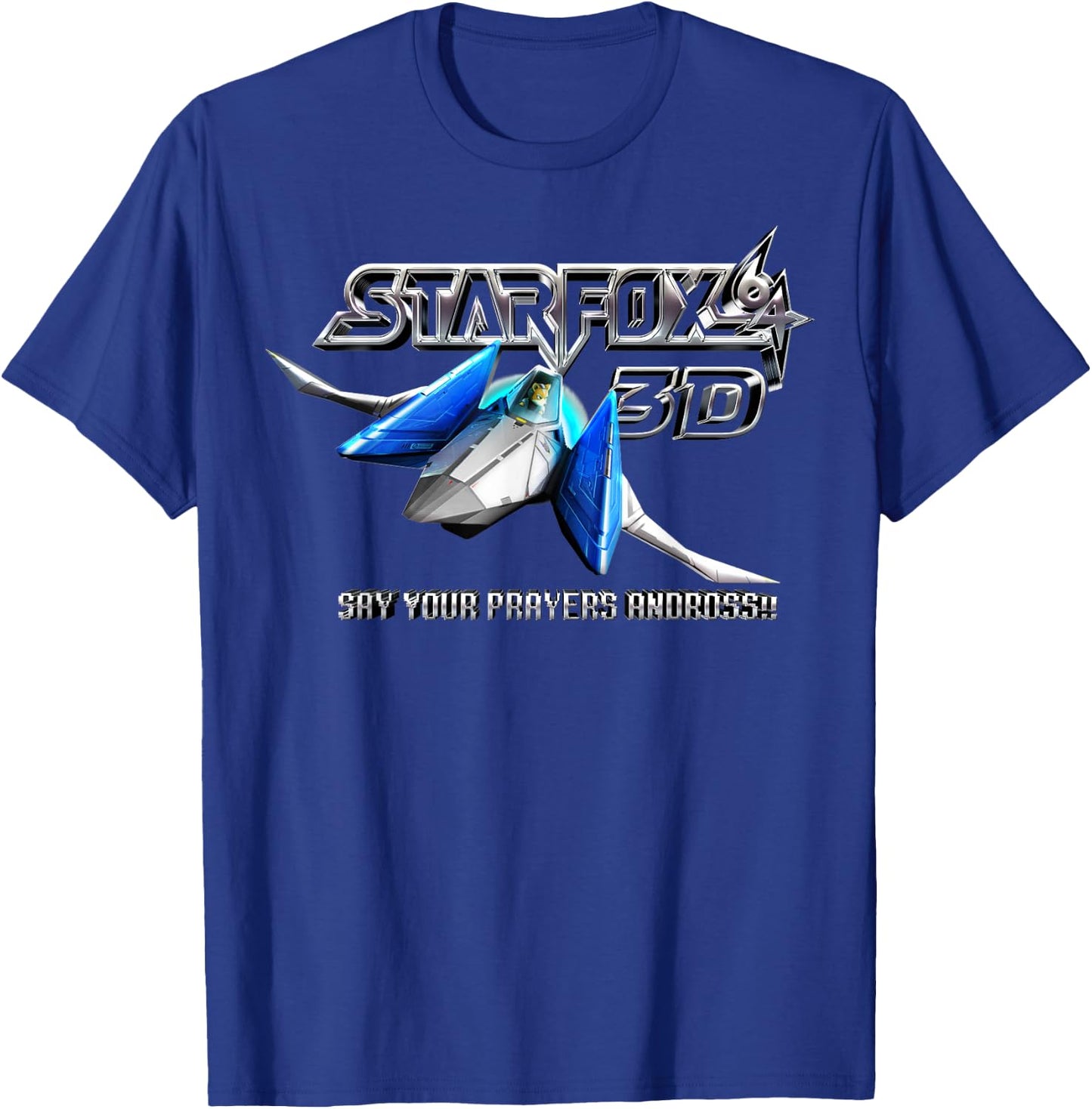 Star Fox 64 3D Say Your Prayers Andross! Graphic T-Shirt - T-Shirt | Royal