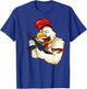 Angry Chicken Cartoon Weapon | Rooster Funny Gun Farmer Gift T-Shirt - T-Shirt | Royal