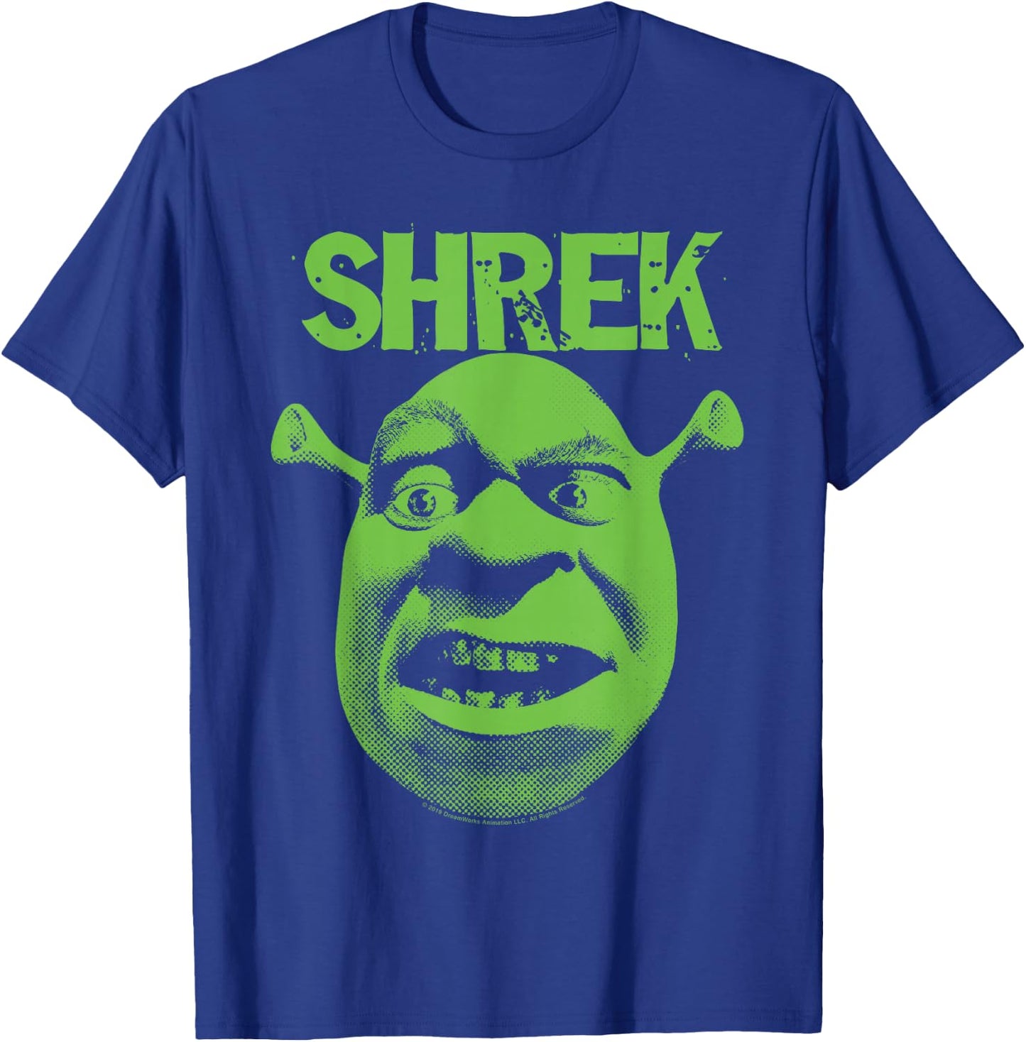 Shrek Grumpy Green Comic Art Face T-Shirt - T-Shirt | Royal
