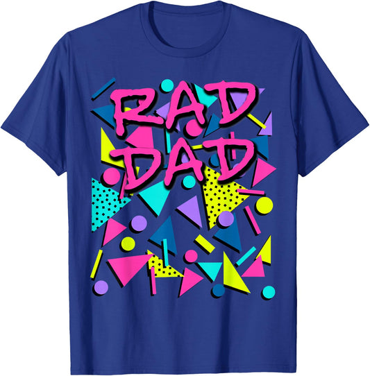 Rad Dad 80s Throwback T-Shirt - T-Shirt | Royal