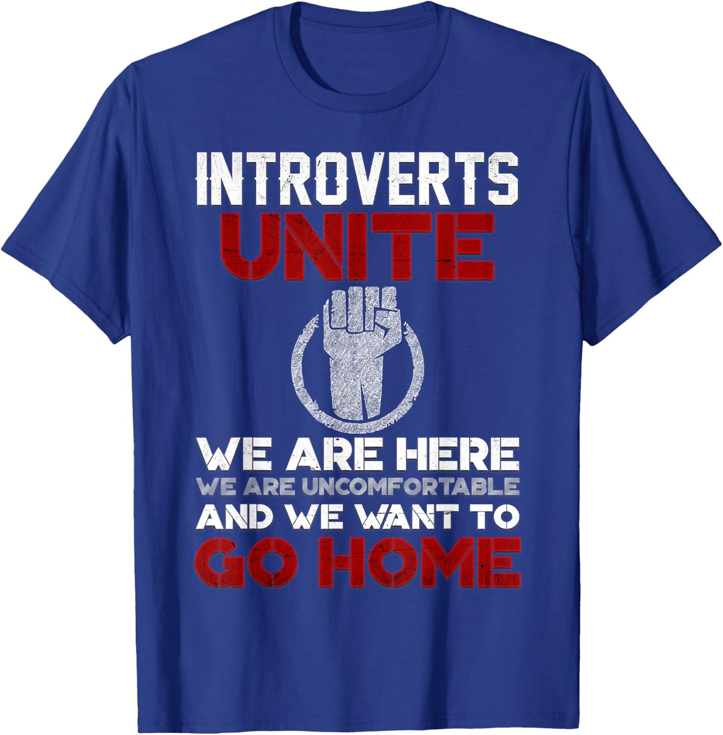 Funny INTP Introverts Unite Anti Social Women T-Shirt - T-Shirt | Royal