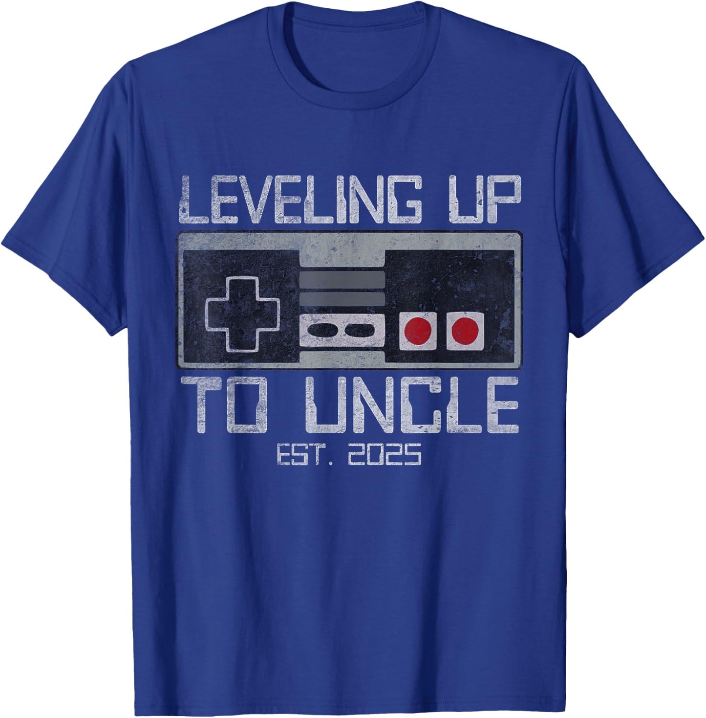 Leveling Up To Uncle 2025 Leveled Up For Future Uncle T-Shirt - T-Shirt | Royal