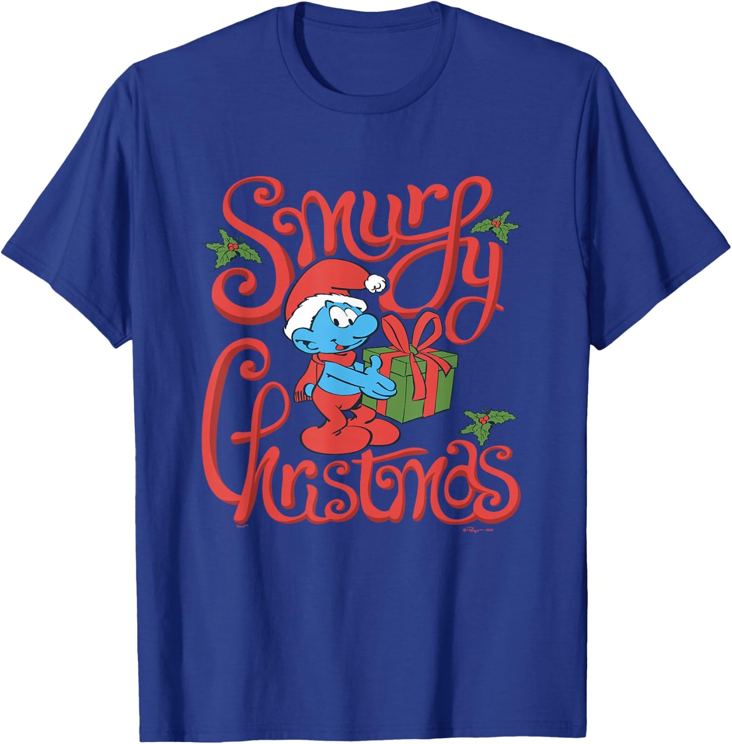 The Smurfs Christmas Have A Smurfy Christmas T-Shirt - T-Shirt | Royal