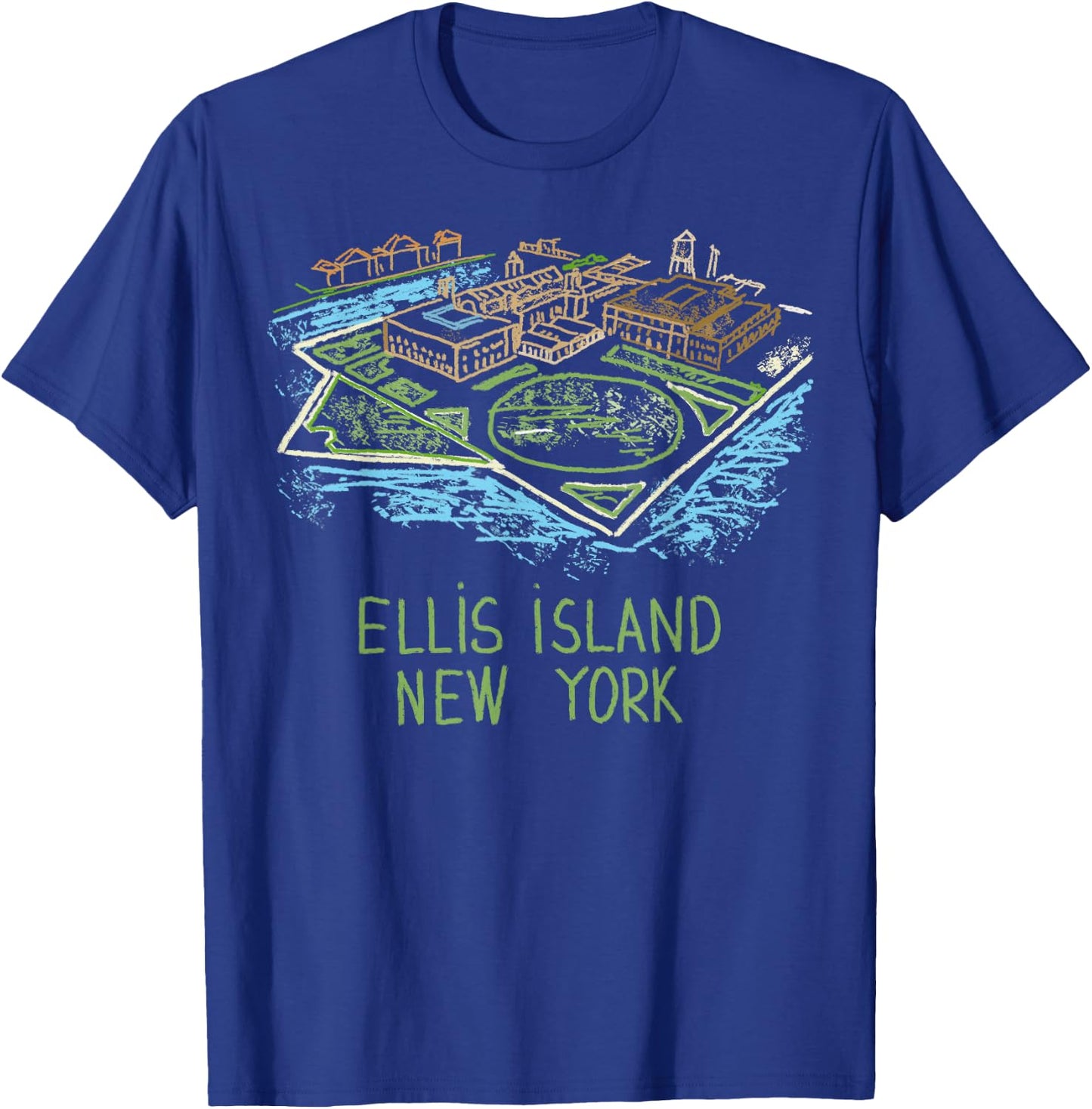 Ellis Island New York T Shirt T-Shirt - T-Shirt | Royal