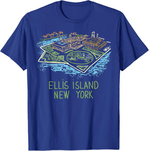 Ellis Island New York T Shirt T-Shirt - T-Shirt | Royal