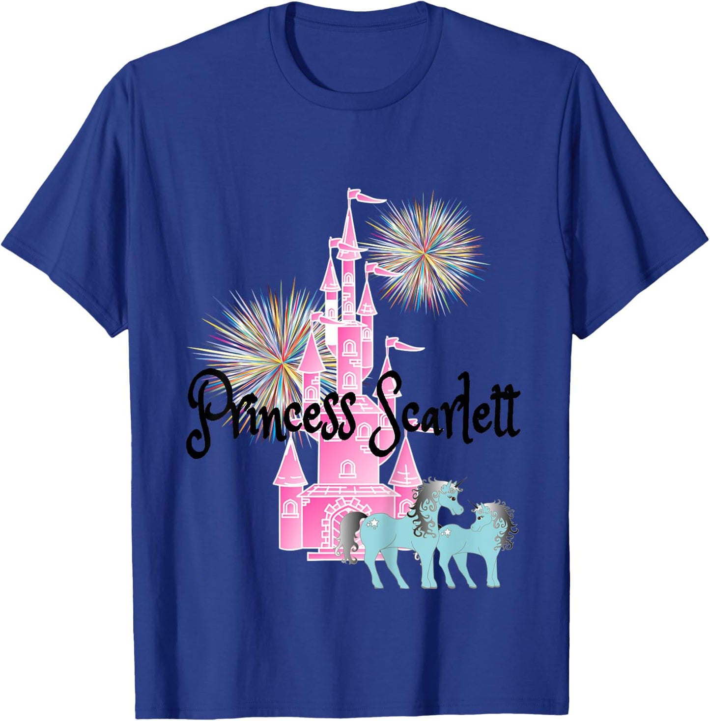 Kids Princess Scarlett Name Girls Personalized Custom T-Shirt - T-Shirt | Royal