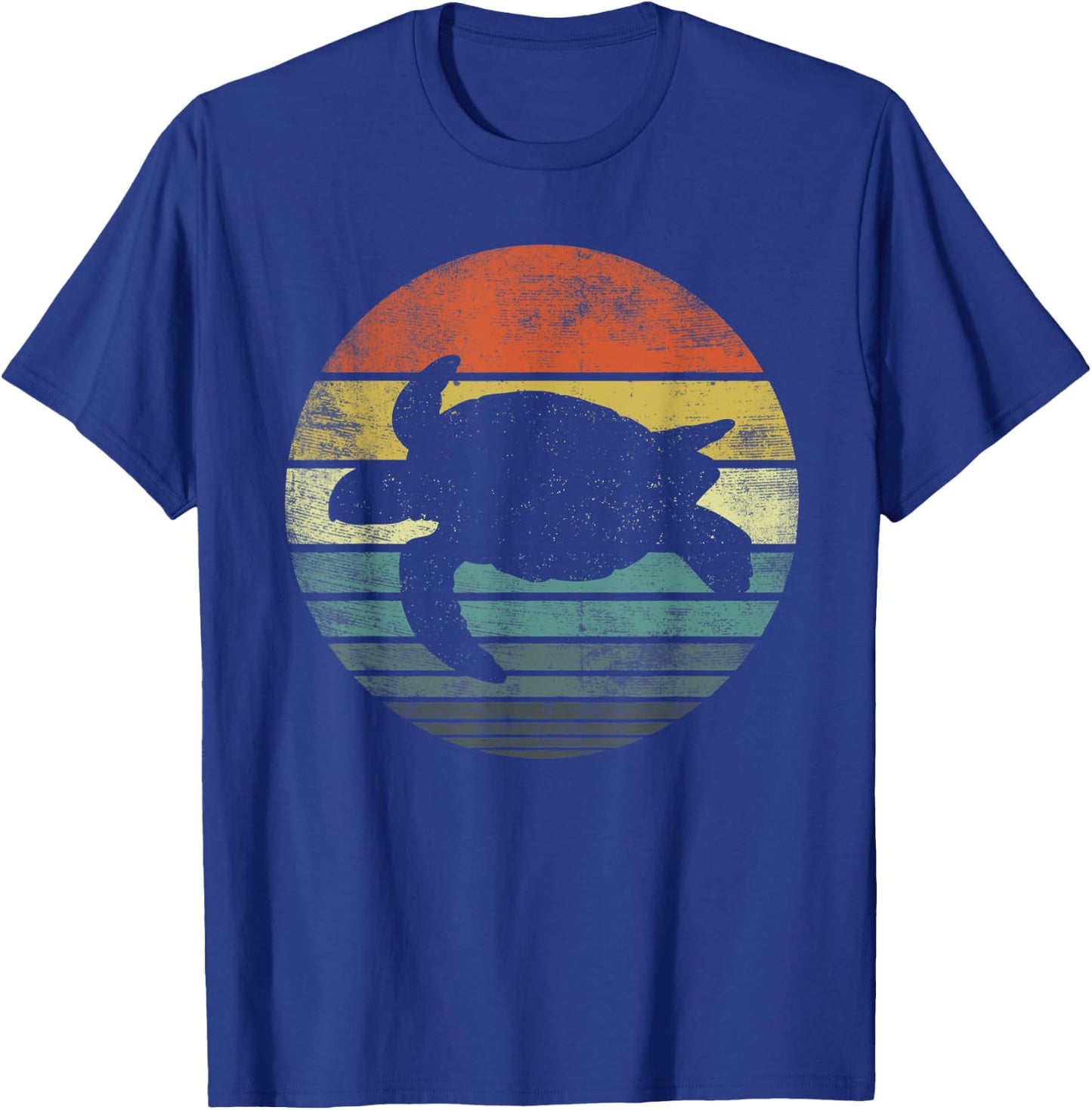 Turtle Lover Gifts Retro Vintage Zoo Reptile Silhouette T-Shirt - T-Shirt | Royal