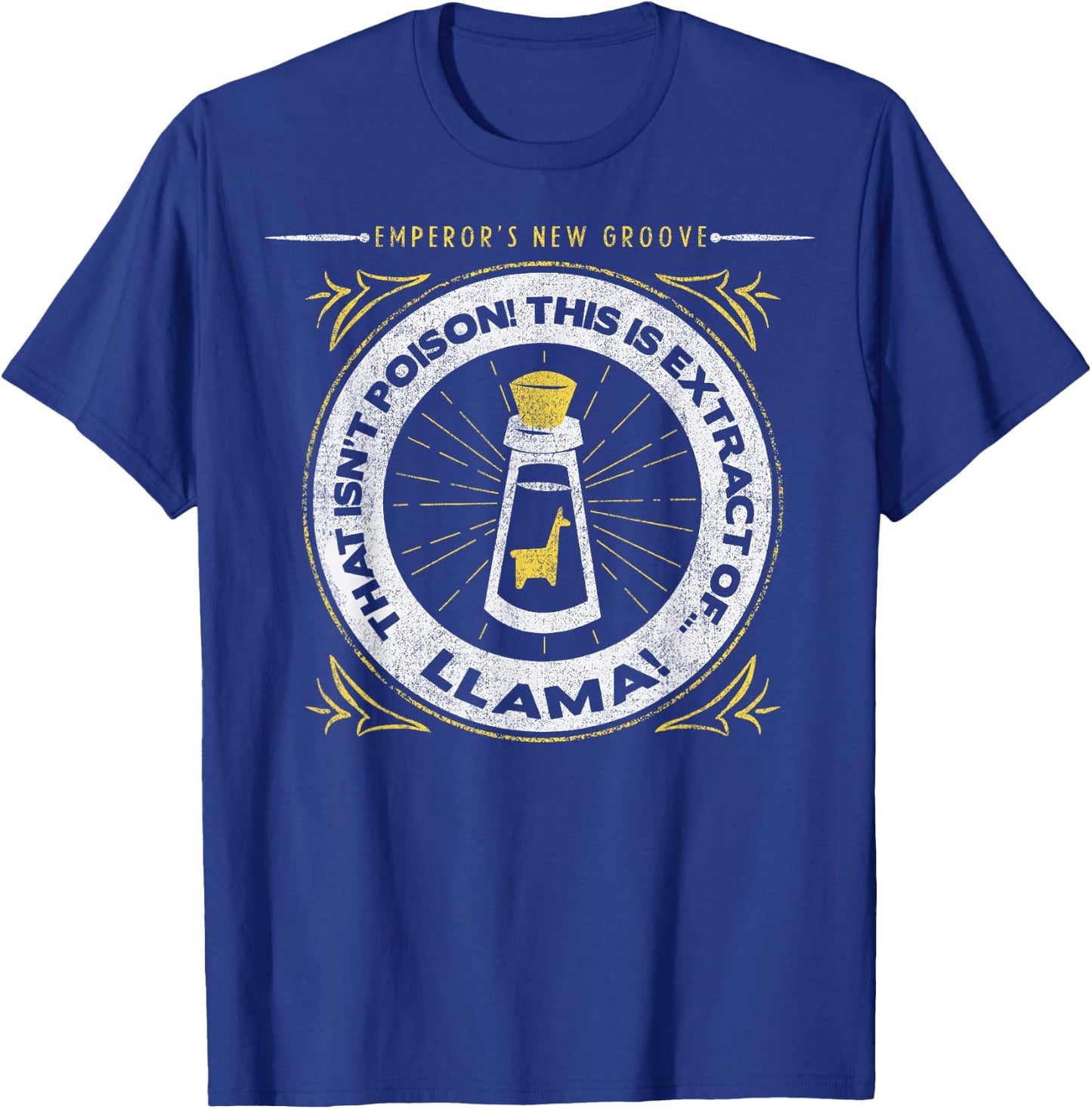 Disney Emperors New Groove Extract of Llama Logo Small T-Shirt - T-Shirt | Royal