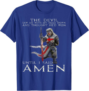 The Crusader T Shirt - The Devil Saw Me - Knight Templar T-Shirt - T-Shirt | Royal