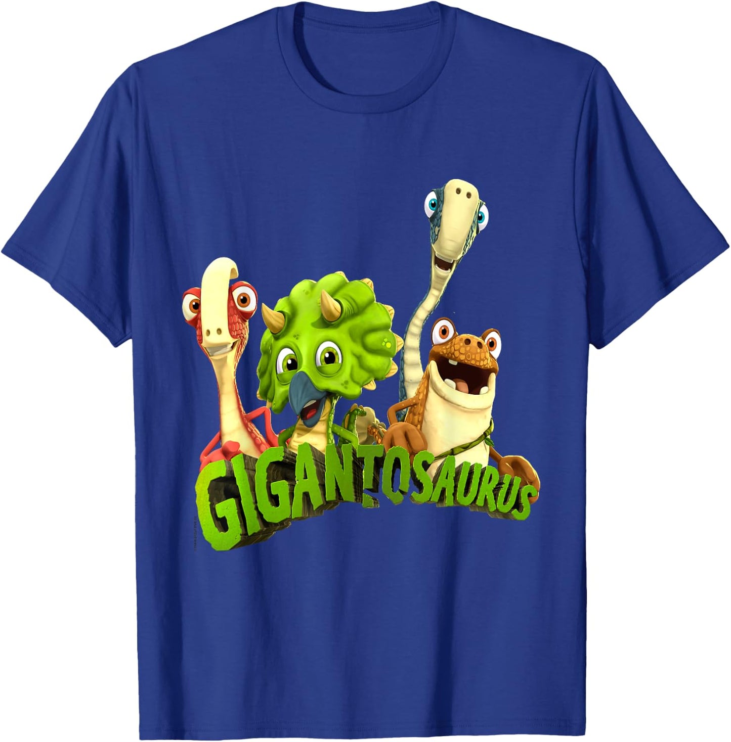 Gigantosaurus Logo with 4 Kid Dinos T-Shirt - T-Shirt | Royal